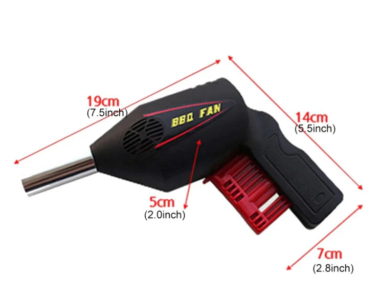 Portable Hand-Pump BBQ Blower for Outdoor Cooking