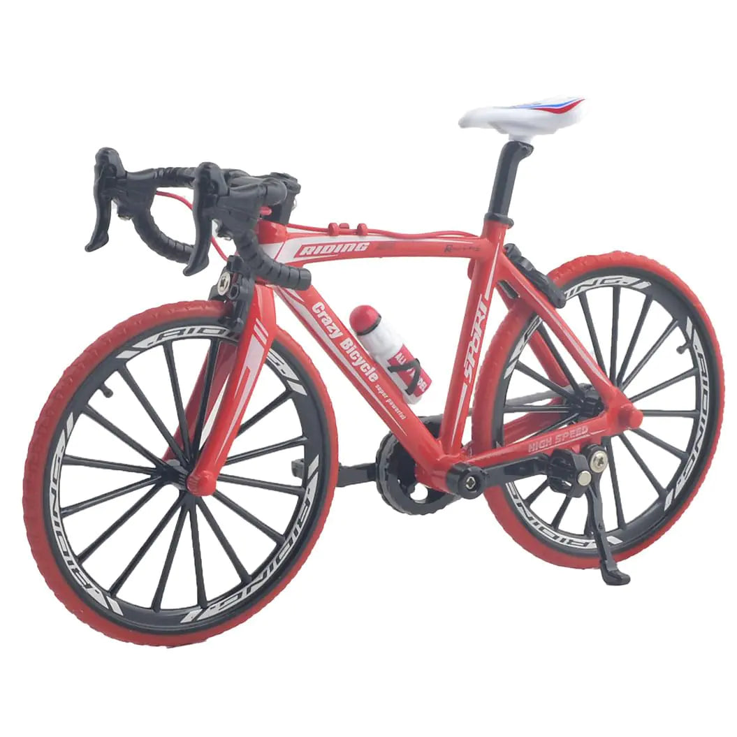 Ailejia Finger Racing Bicycle Mountain Bike Cake Topper Mini Dirt Bike Bicycle Model Cool Boy Toy (Racing Bicycle Red)