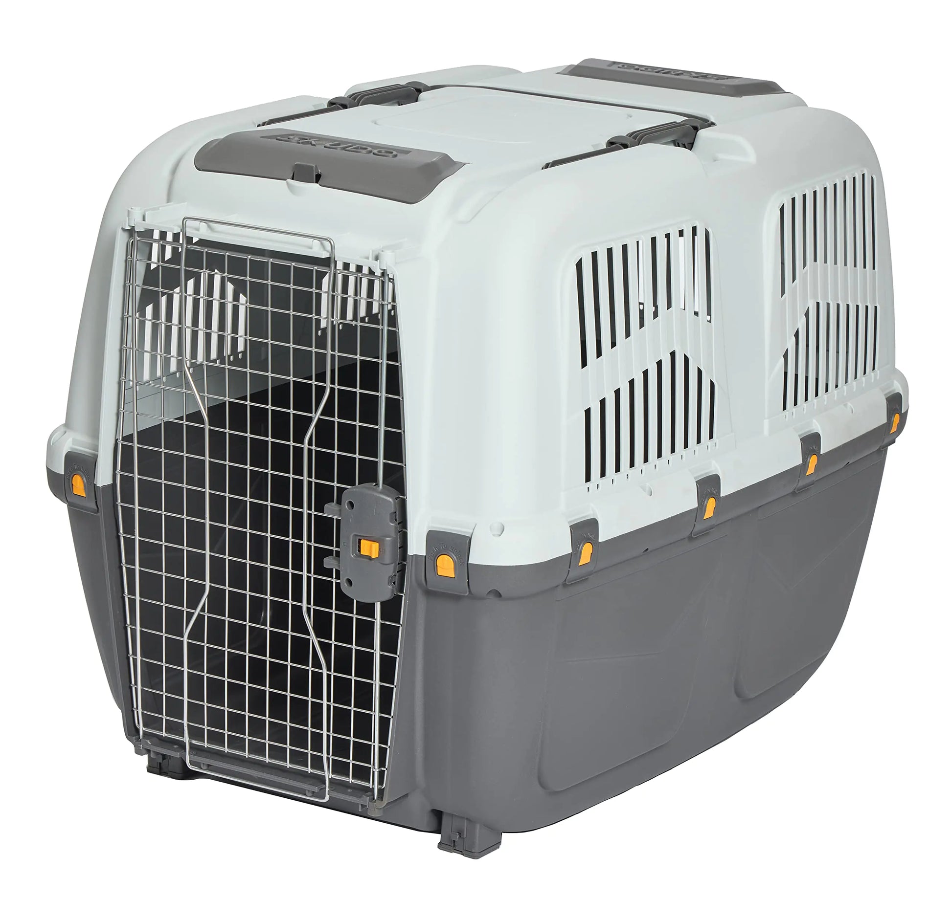 MidWest Homes for Pets Skudo Plastic Carrier Ideal for Large Dog Breeds with an Adult Weight of 71-90 PoundsGrey