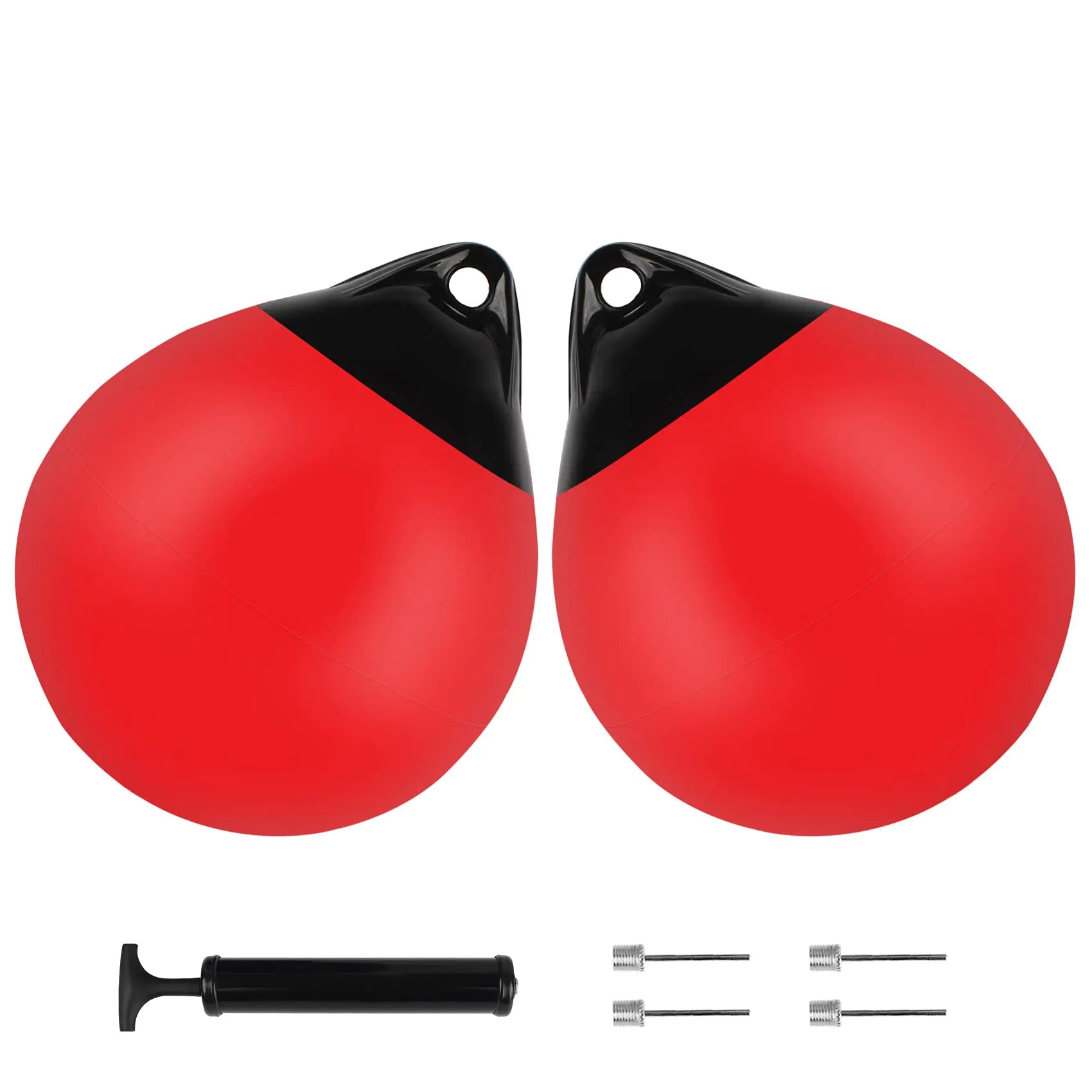 Boat Mooring Buoy 10 inchRound Boat Fenders Ball Boat Buoy BallInflatable Boat Fenders Dock Bumper Ball Anchor Buoy Suitable for Yachts Marinas Sailboats Ski Boats(Red)