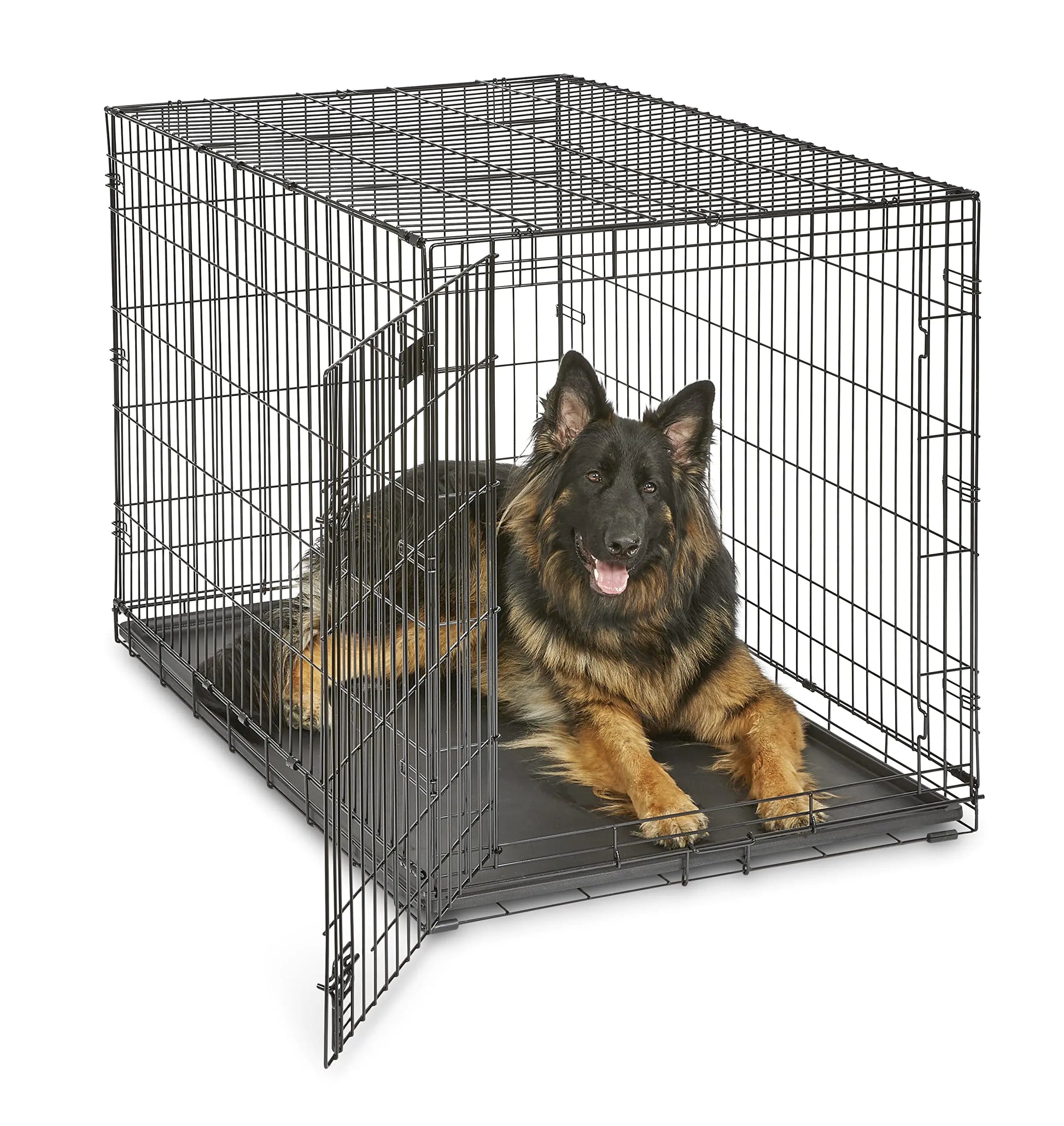 MidWest Homes for Pets Newly Enhanced Single Door iCrate Dog Crate Includes Leak-Proof Pan Floor Protecting Feet Divider Panel & New Patented Features
