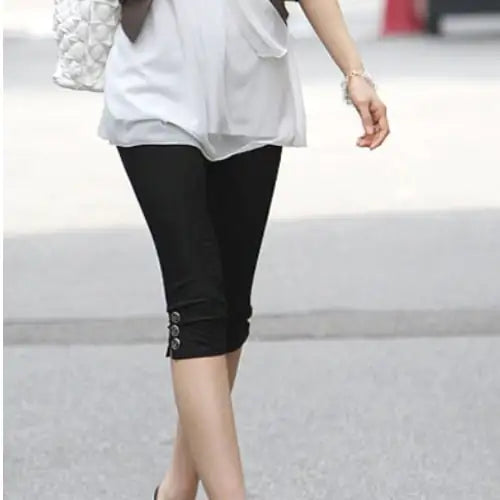 High Elasticity Women's Casual Cropped Leggings