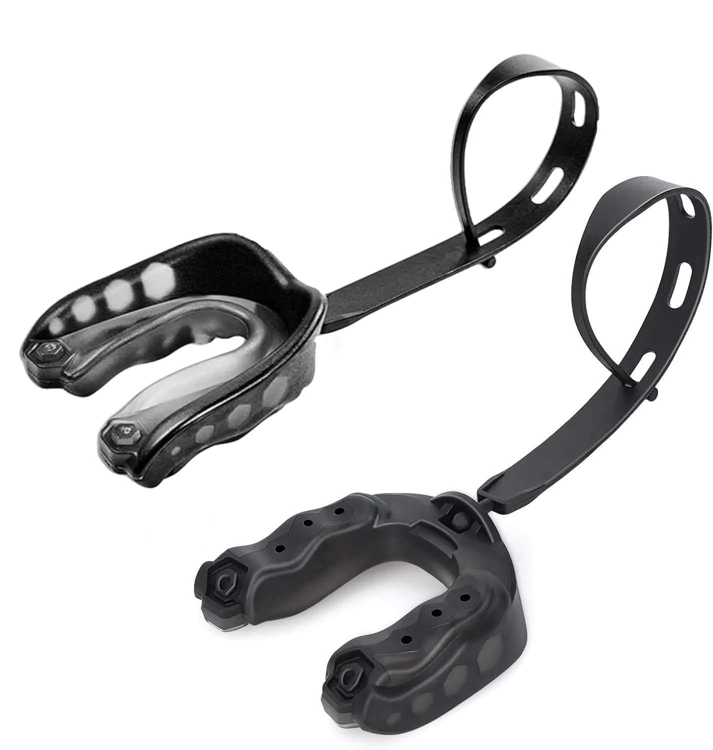 2PCS Football Mouth Guard Sports Mouth Guard Football Mouthpiece Youth Football Mouth Guard with Strap Football Mouthguards Fit for All Youth and Adult for Football Boxing Lacrosse and Hockey