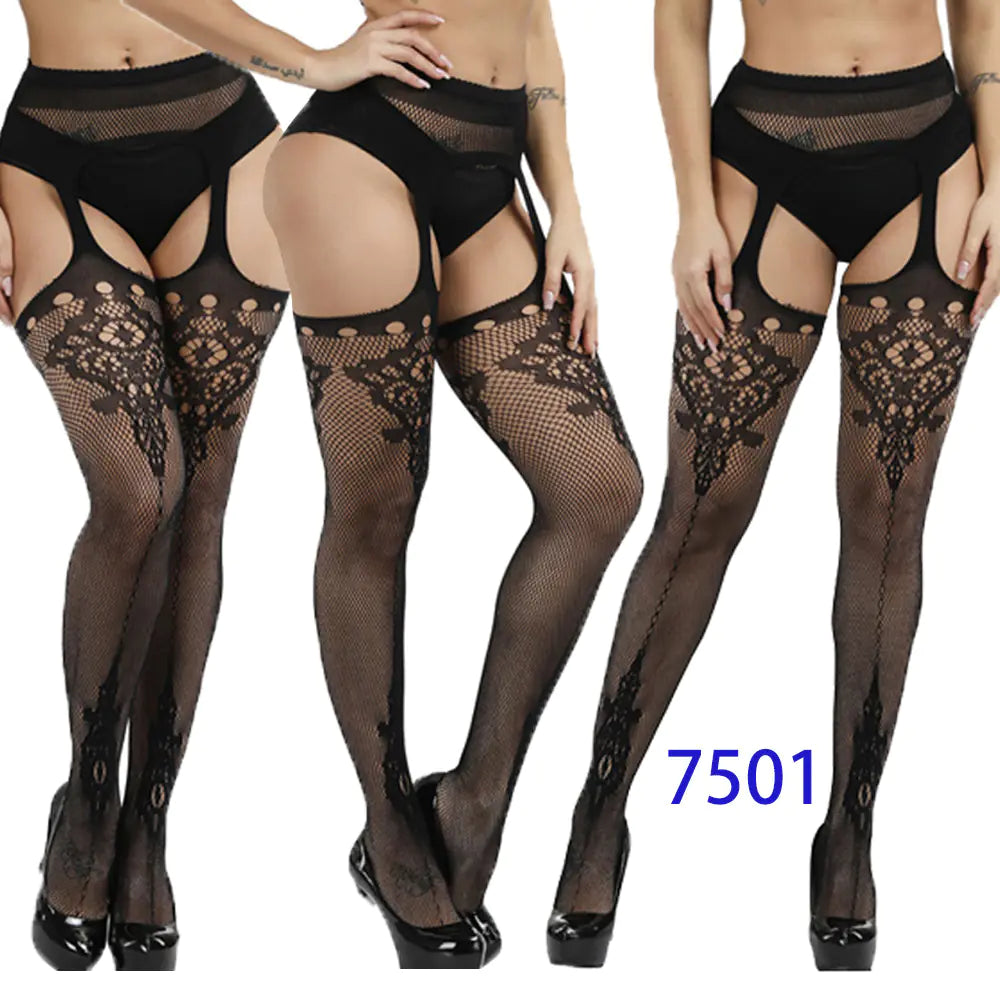 New Women's High Elasticity Open-Crotch Fishnet Stockings