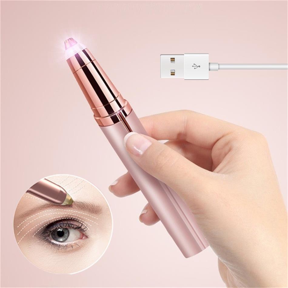 Eyebrow Razor,Facial Hair Removal for Women, (USB Rechargeable), 2 in 1 White-2