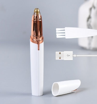 Eyebrow Razor,Facial Hair Removal for Women, (USB Rechargeable), 2 in 1 White-2