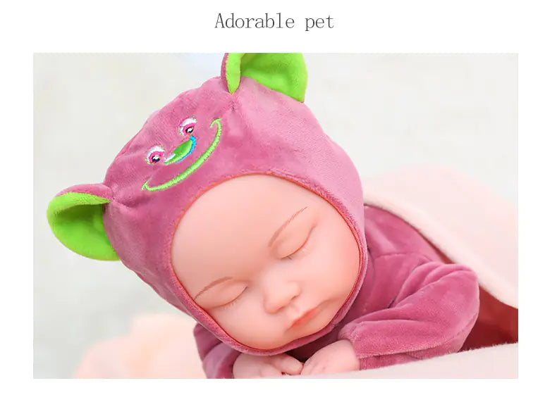 Realistic Soothing Baby Doll - Soft Rubber Educational Toy