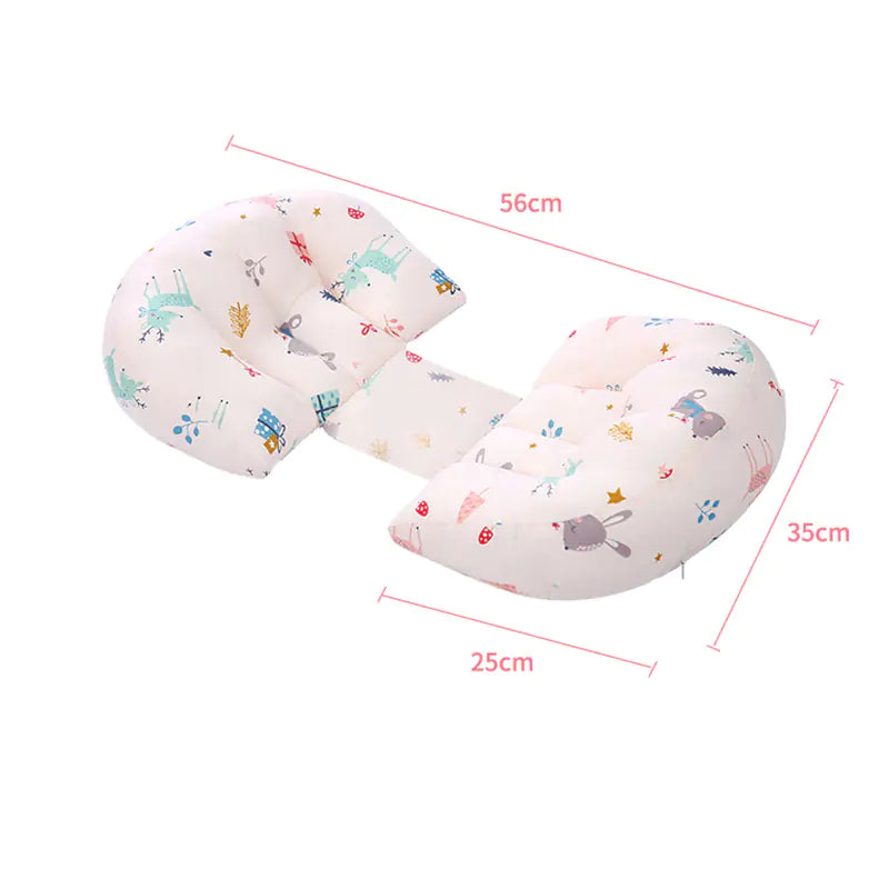 Cotton U-Shape Maternity Pillow for Pregnant Women