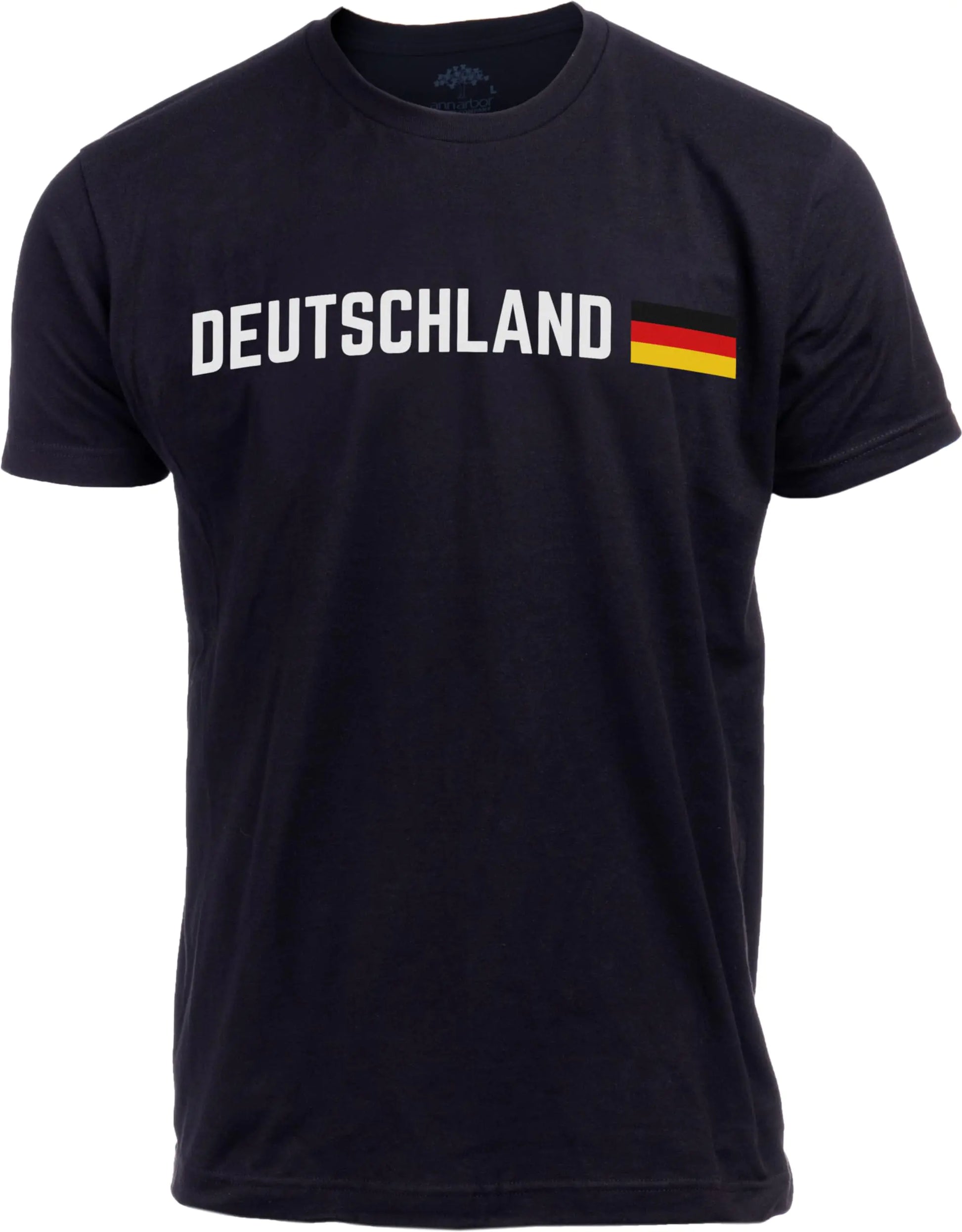 Ann Arbor T-shirt Co. Germany - Deutschland Tee Shirt | German Pride Deutschlands Deutsches Hemd T-Shirt for Men Women - (AdultM) Black