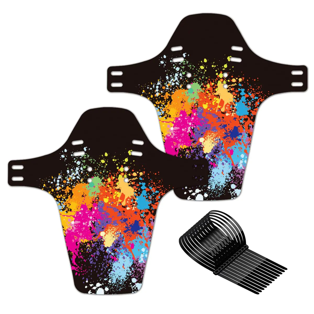 CNC Mountain Bike FendersMTB Mud Guard2PCS Front and Rear Bike Mudguard Fits 26" 27.5" 29" Plus Size and Fat Bikes. (ET)