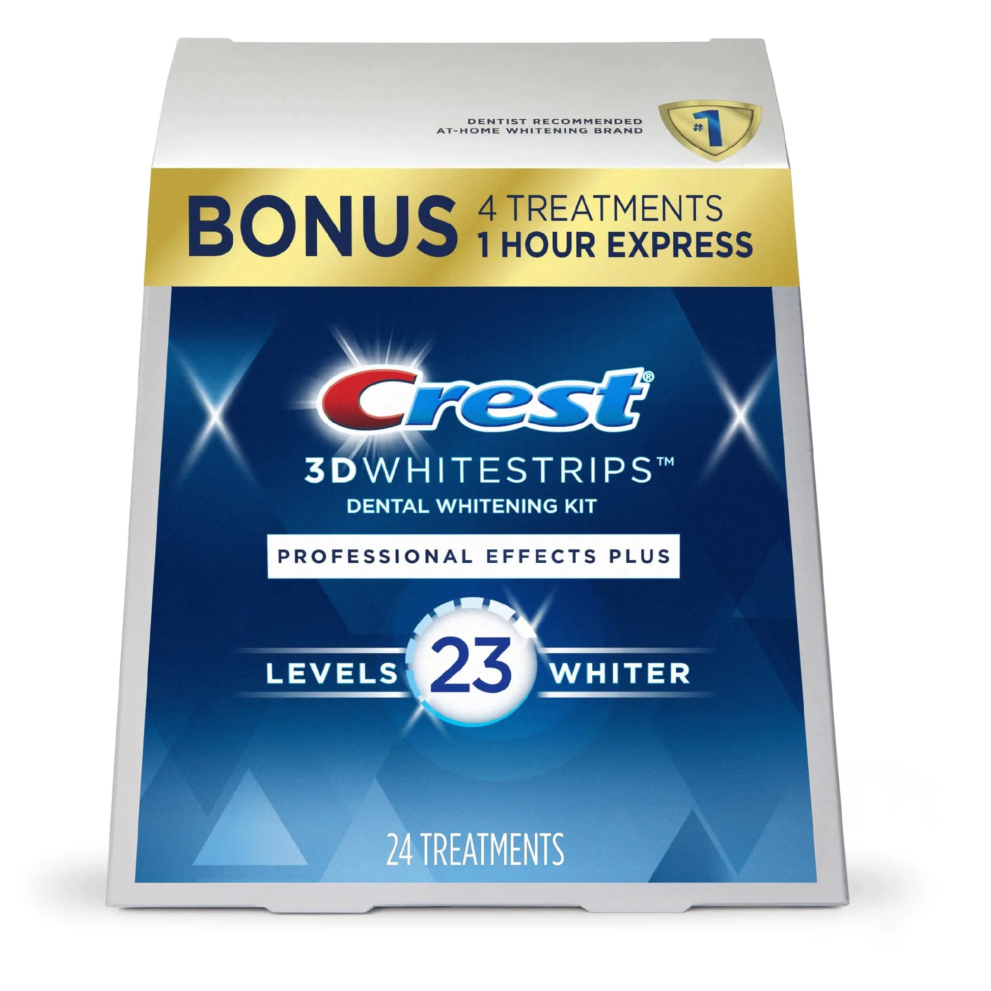 Crest 3D Whitestrips Professional Effects Plus 3D White Teeth Whitening Strip Kit 48 Strips (24 Count Pack) Crest Teeth Whitening Strips Teeth Whitening Kit