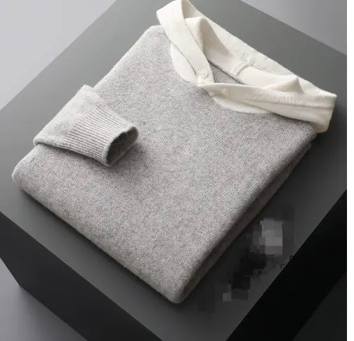 Hoodie - Riverstone Merino Wool Men's Hoodie (One Piece)