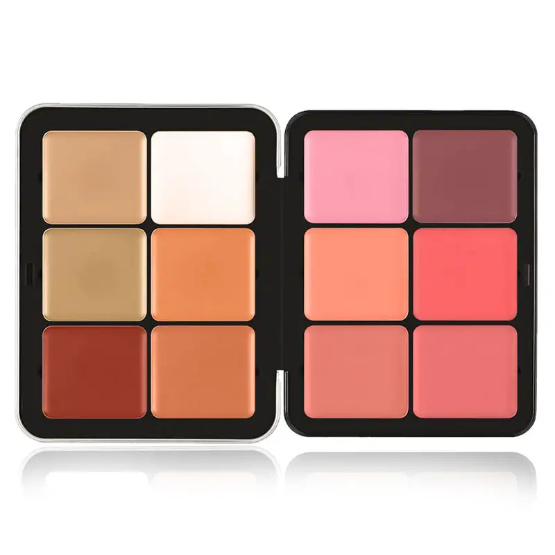 12 & 16 Color Iron Box Blush Palette for Brightening
