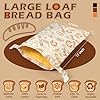 THINK4EARTH® - 2 Packs Bread Bags Bread Bags for Homemade Bread Loaf Freezer Bread Storage Bag Bread Container Reusable Food Storage Bag Large Bread Bags for Homemade Bread with Double Lining.