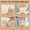 THINK4EARTH® - 2 Packs Bread Bags Bread Bags for Homemade Bread Loaf Freezer Bread Storage Bag Bread Container Reusable Food Storage Bag Large Bread Bags for Homemade Bread with Double Lining.