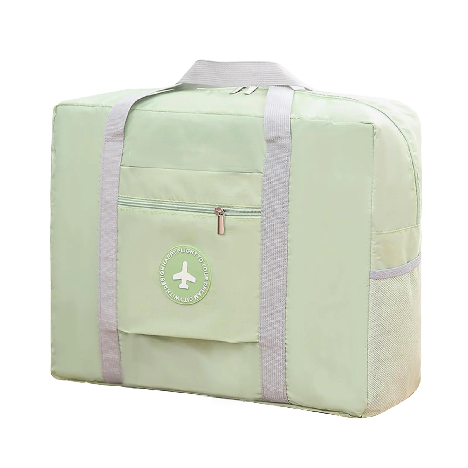 Travel Tote BagFor Spirit Airlines Personal Item Bag 18x14x8 Foldable Travel Duffel Bag Tote Lightweight Weekender Overnight Carry on Luggage Bag for Women and Men (D-Green-With liningside pockets)