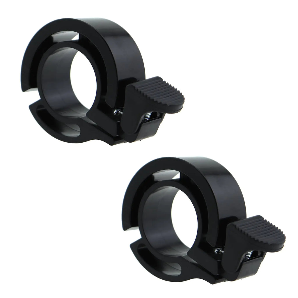 CChiai 2PCS 37.2x15.25mm Black Aluminium Bicycle Bell Hidden Bicycle Bell Road Bicycle Horn for Road Bike Mountain Bike Balance Bike