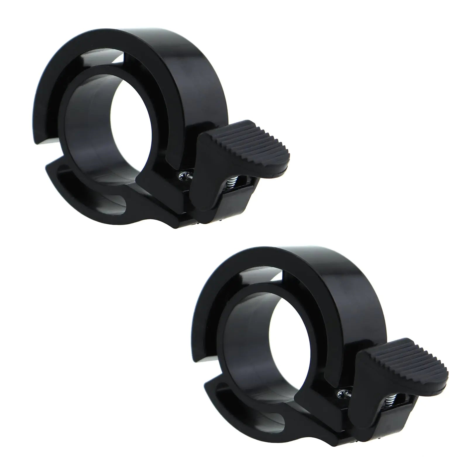 CChiai 2PCS 37.2x15.25mm Black Aluminium Bicycle Bell Hidden Bicycle Bell Road Bicycle Horn for Road Bike Mountain Bike Balance Bike