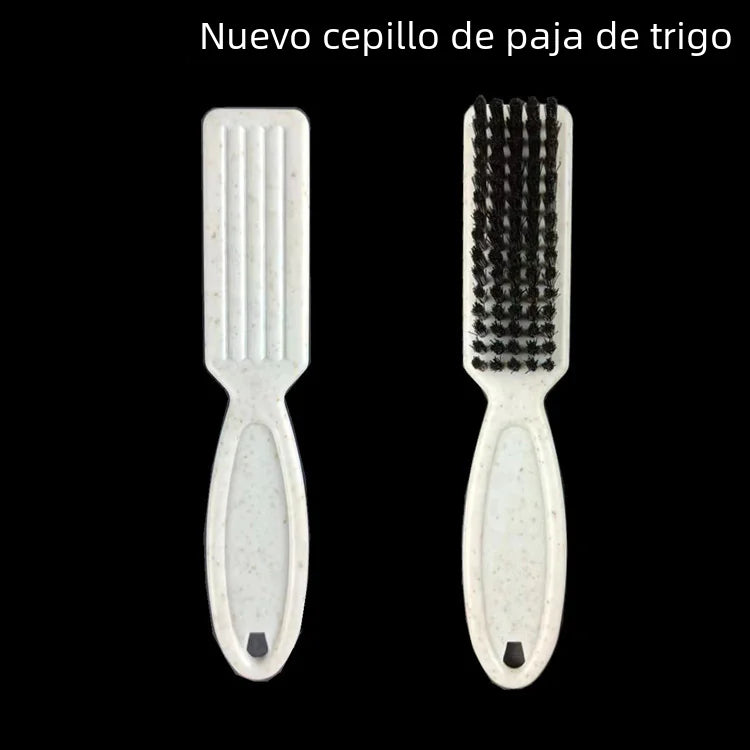 Vintage Barber Oil Head and Beard Brush 2-in-1 Cleaning Tool