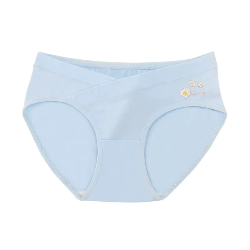 Women's Floral Embroidered Maternity Panties for Comfort