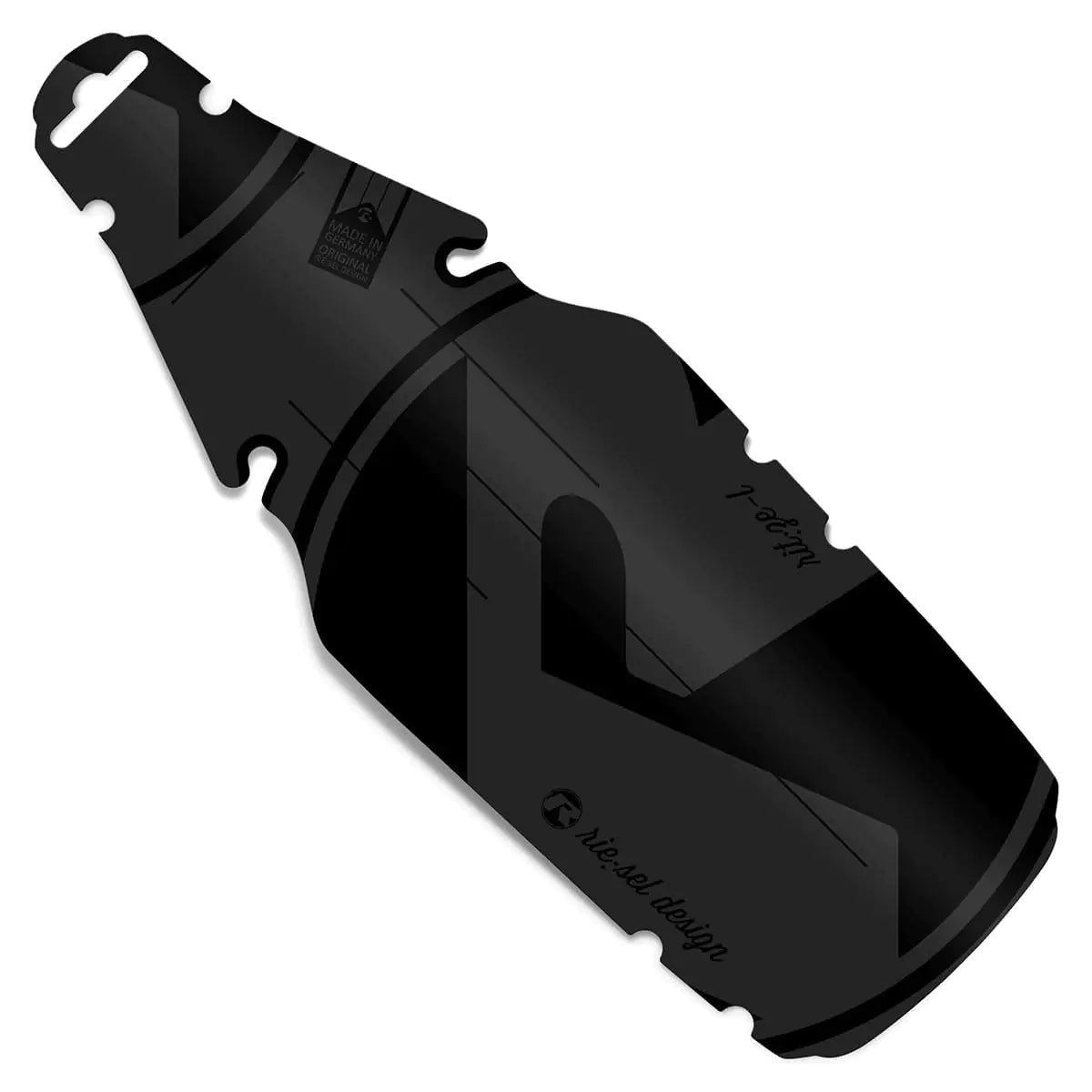 Riesel Design - Large Rear Saddle Mudguard - Stealth - for Road Fixie MTB Cyclocross and Gravel Bikes - Easy Installation No Tools Required - rit:ze L