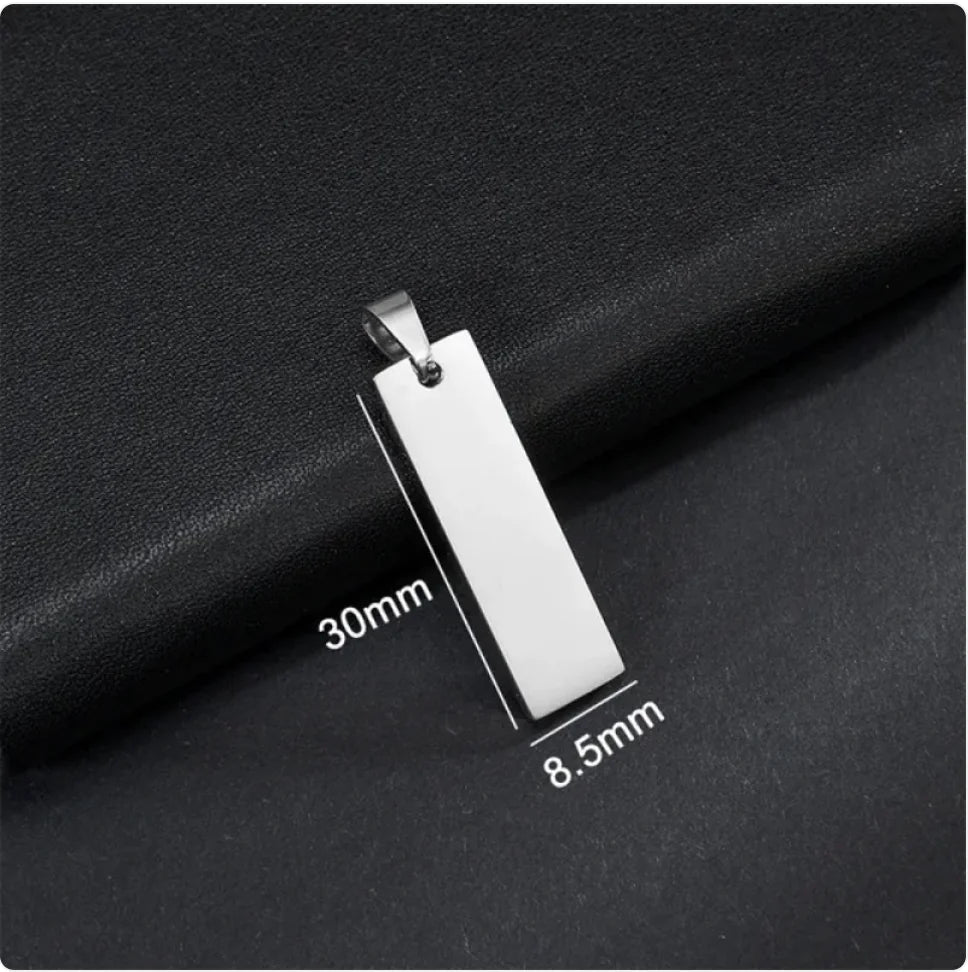 Stainless Steel Military-Style Engraved Necklace