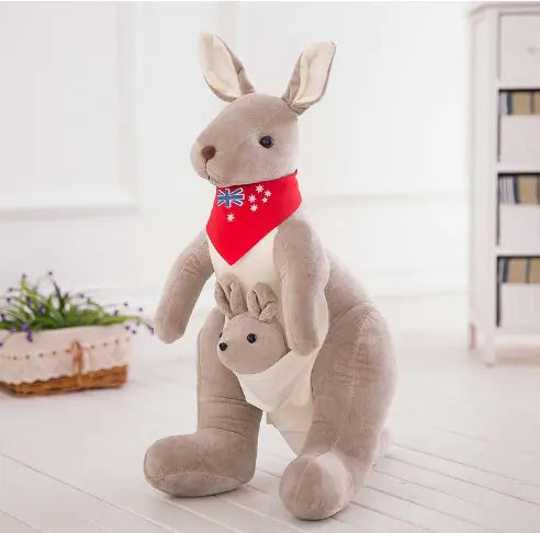 Plush Toy Kangaroo Set - Mother and Baby Figures