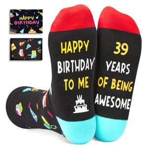 Zmart 39th Birthday Gifts Ideas for Men - Socks for 39 Year Olds 39th Birthday Socks Best Gifts for 39 Year Old Man Woman
