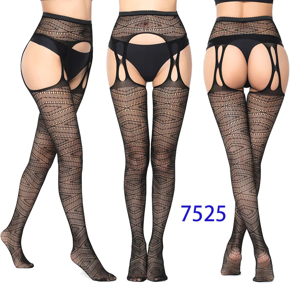 New Women's High Elasticity Open-Crotch Fishnet Stockings