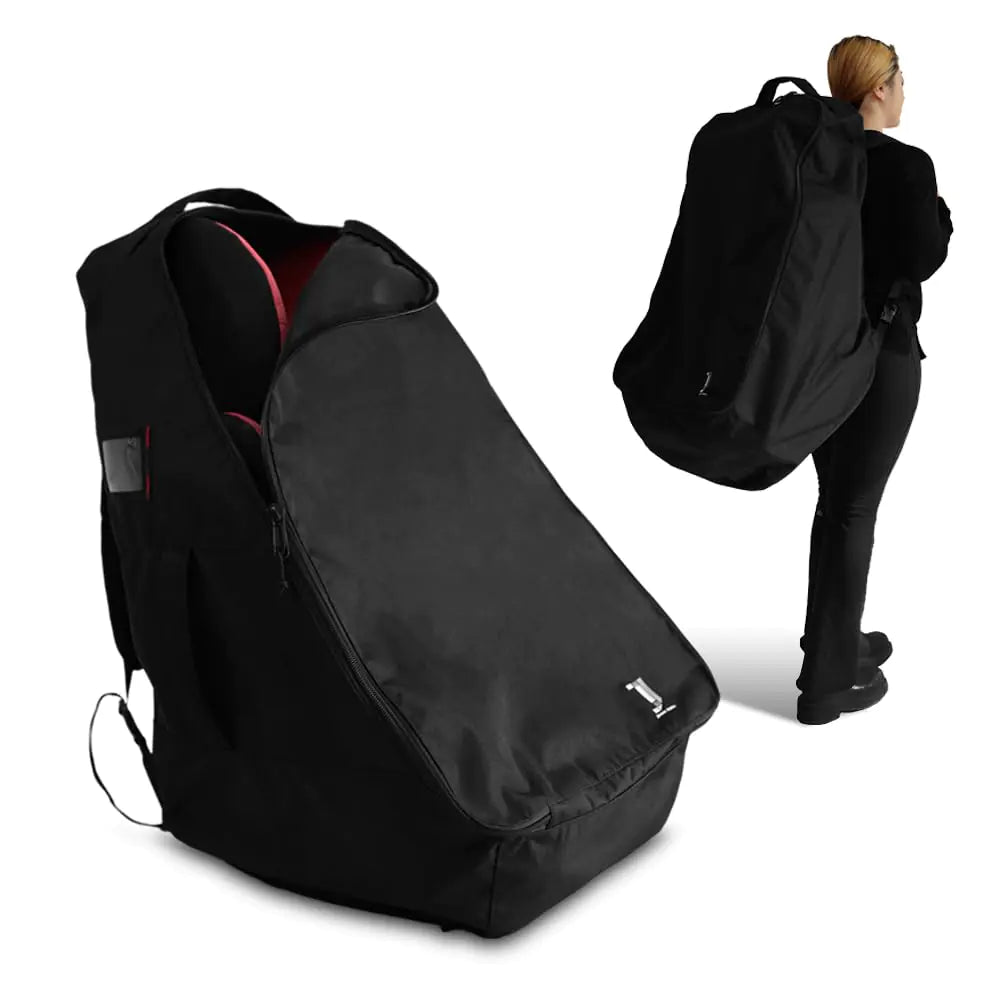 Jenen Jnzen Car Seat  15 inches wide and 21 in Travel Bag Car Seat Travel Backpack Padded Car Seat Travel Bag Car Seat Travel Bag for Airplane Car Seat Bags For Air Travel (black)
