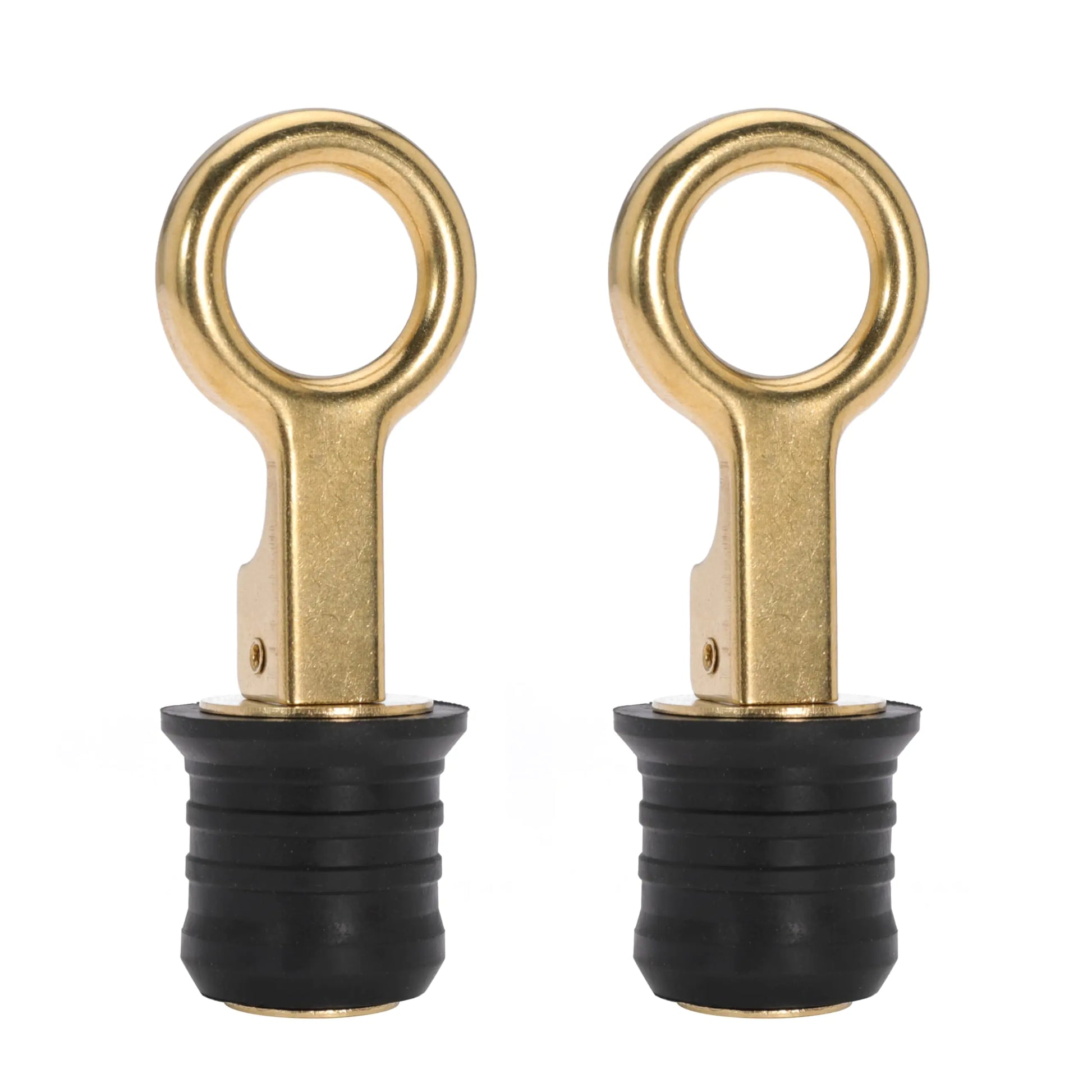Ciweisah Boat Drain Plug O-Handle Snap Boat Plug Brass/Stainless Steel Drain Snap Plug Rubber Boat Plug (Brass-1.25inch-O)