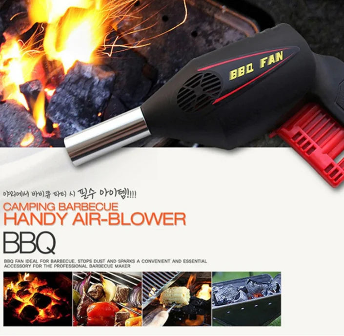 Portable Hand-Pump BBQ Blower for Outdoor Cooking
