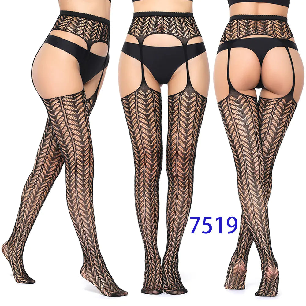 New Women's High Elasticity Open-Crotch Fishnet Stockings