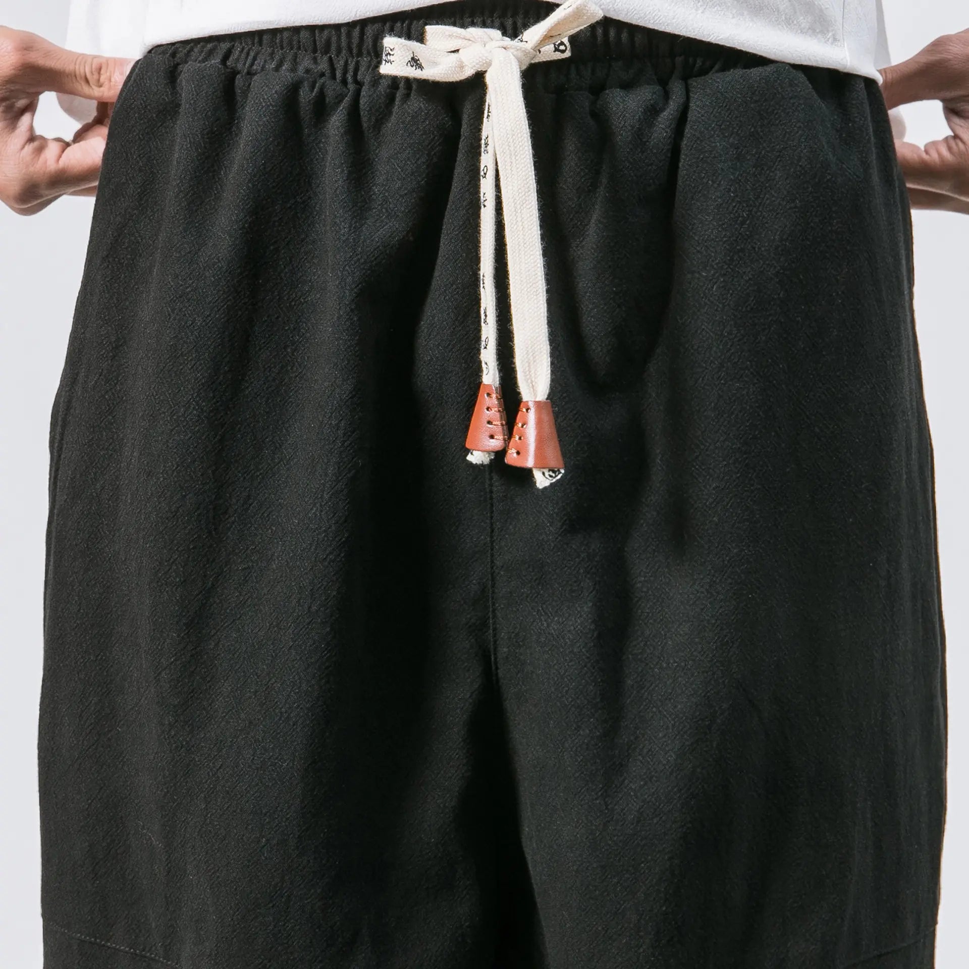 Men's Japanese Loose Cotton-Linen Trousers