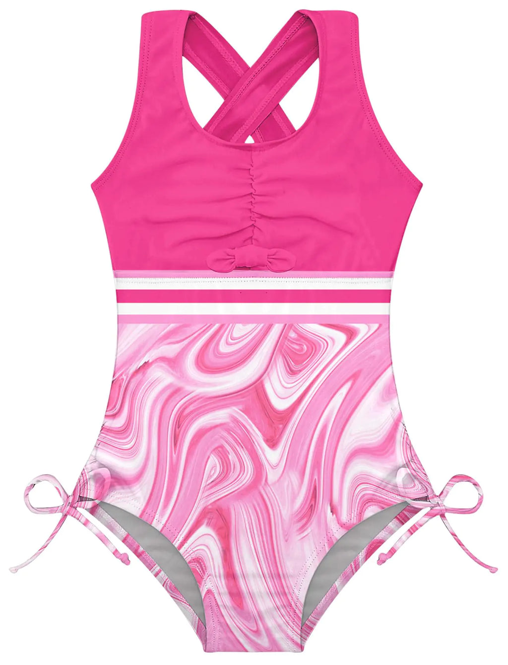 BFUSTYLE Girls Swimsuits Size 8 Pink Bathing Suit Girls Uglies Beach Suit Clothing Marble