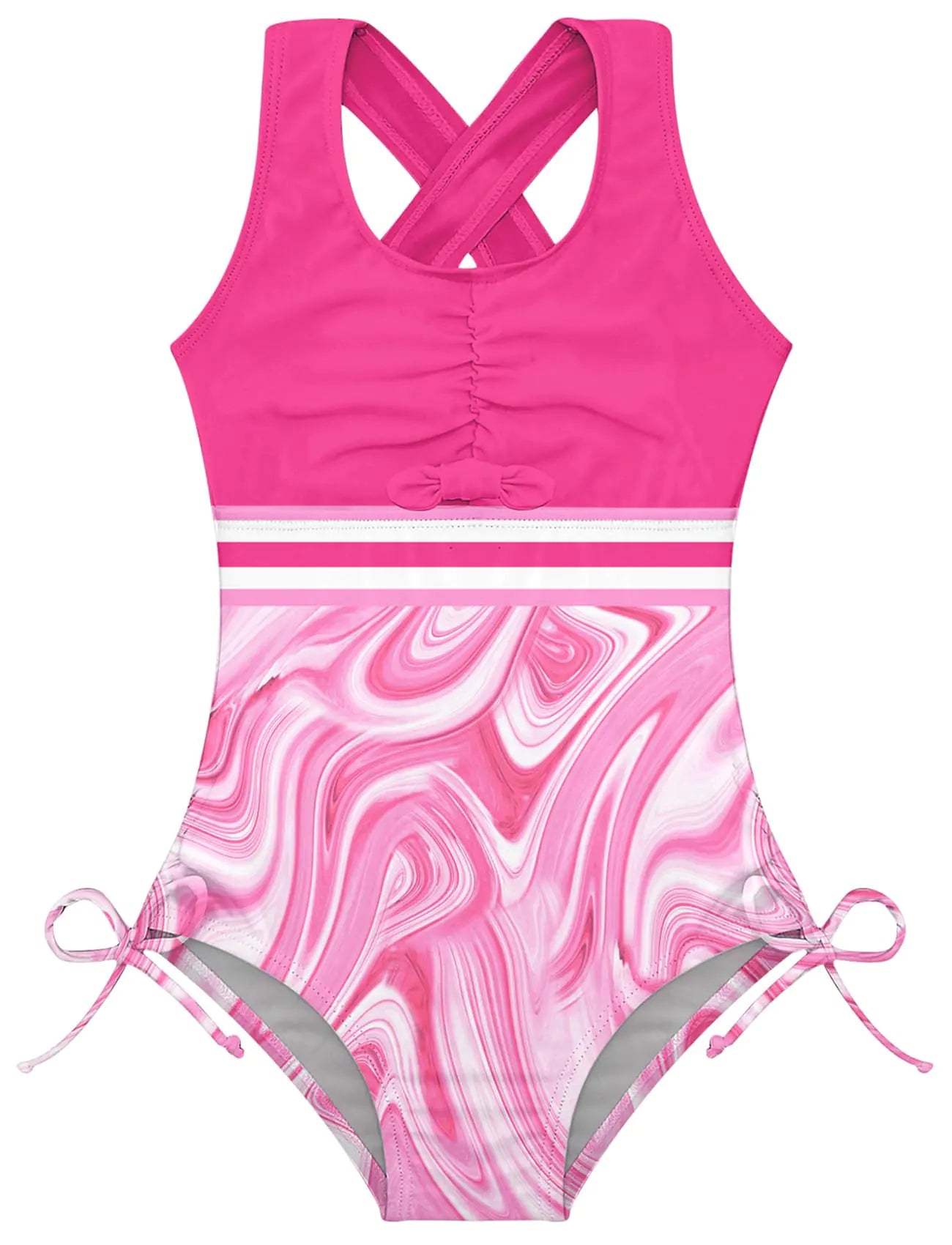BFUSTYLE Girls Swimsuits Size 8 Pink Bathing Suit Girls Uglies Beach Suit Clothing Marble