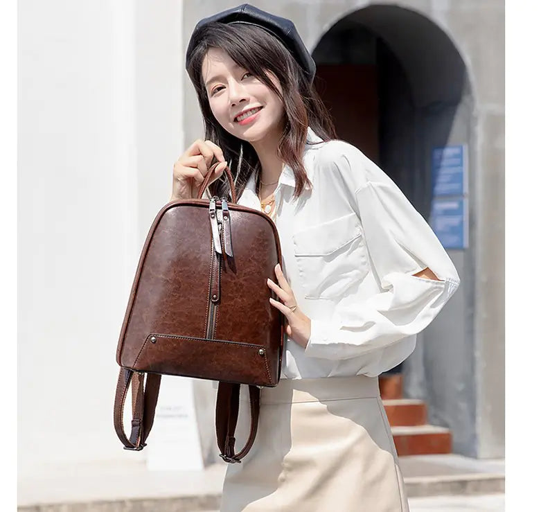 Genuine Leather Women's Backpack
