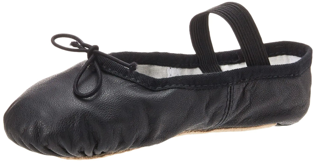 Bloch Dance Girls Dansoft Full Sole Leather Ballet Slipper/Shoe Black 12 X-Wide Little Kid