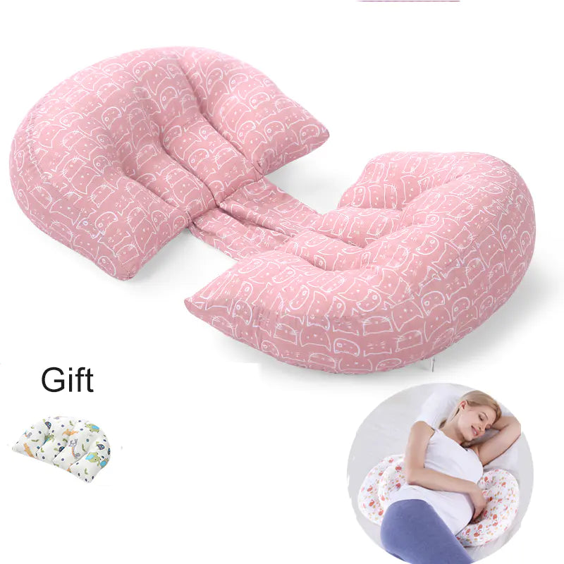 Cotton U-Shape Maternity Pillow for Pregnant Women