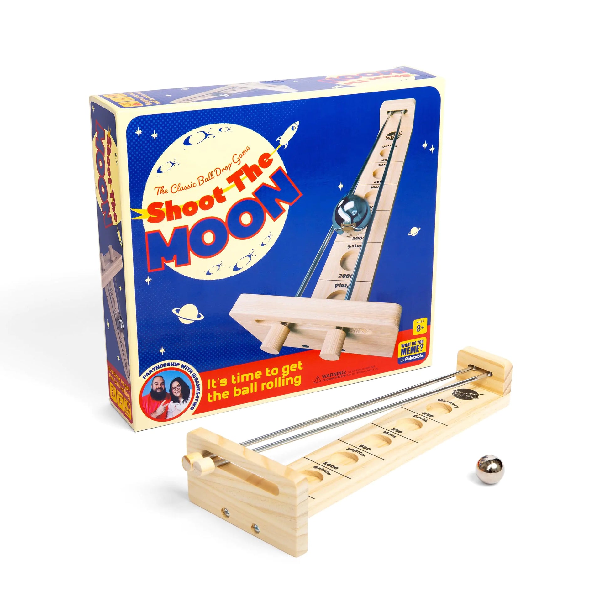 Shoot The Moon Game — Balancing Game with Moon Ball Table Games Retro Games Bar Games for Adults by Relatable