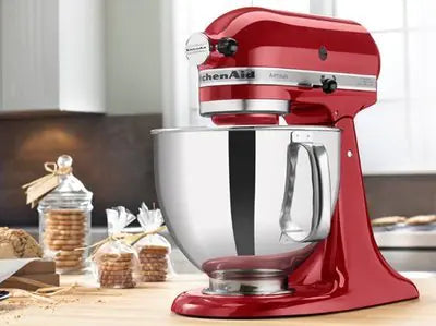 KitchenAid RRK150CA Artisan Series Stand Mixer 5 quart Candy Apple Red (Renewed)