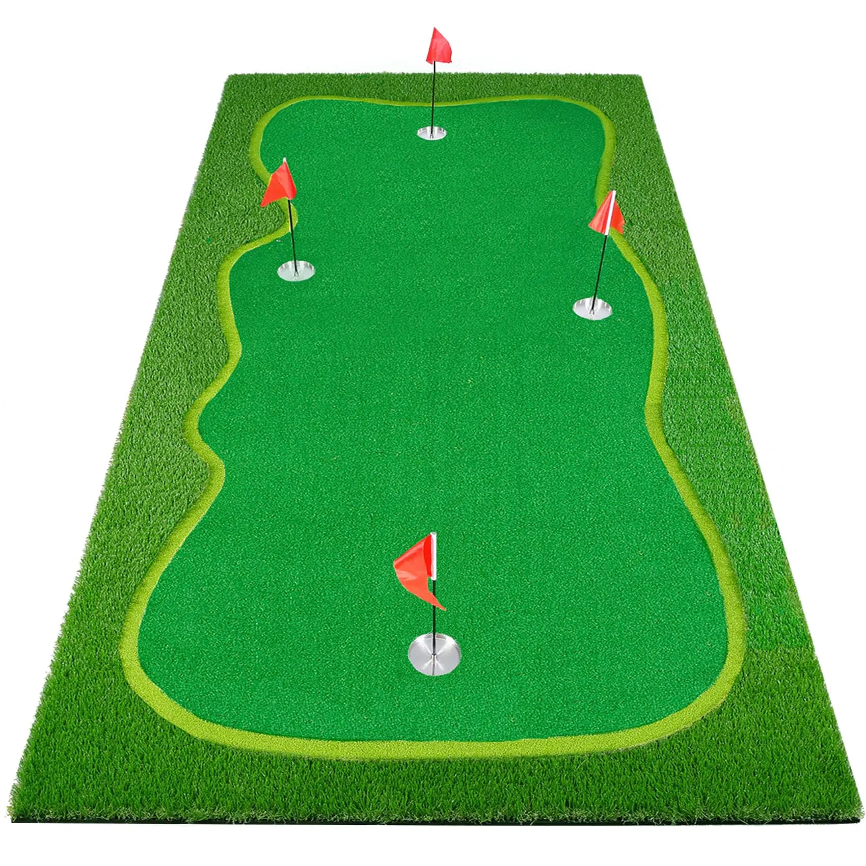 Facy Golf Putting Green Mat Indoor/Outdoor - Professional Golf Practice Mat for Put Training for Home Office Use