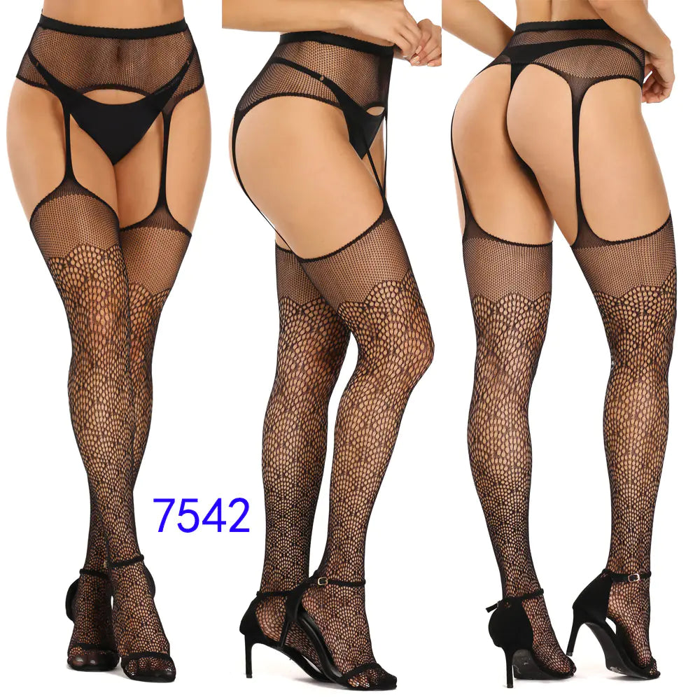 New Women's High Elasticity Open-Crotch Fishnet Stockings