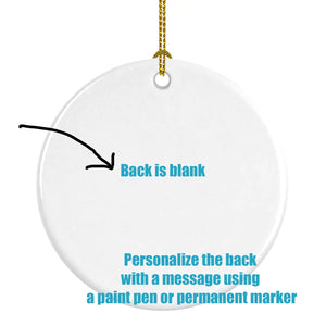 Chihuahua Cream Christmas Ceramic Ornament
