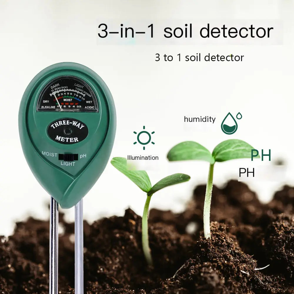 3-in-1 Soil Moisture and pH Meter Gardening Tool