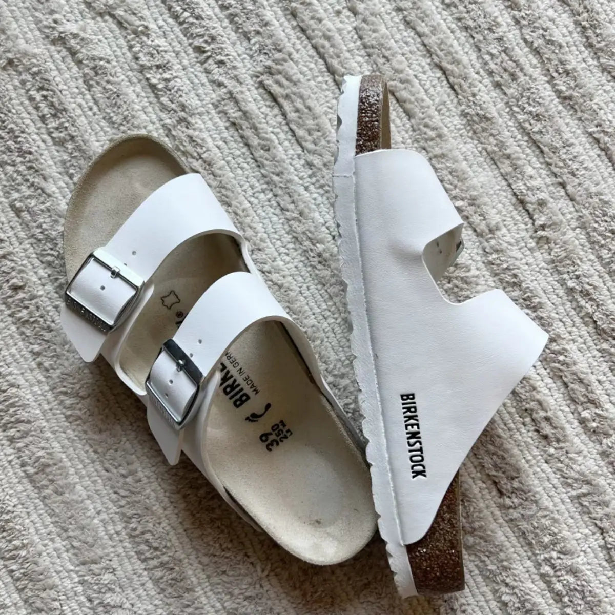 Birkenstock Women's Cork Bottom Flat Slide Sandals