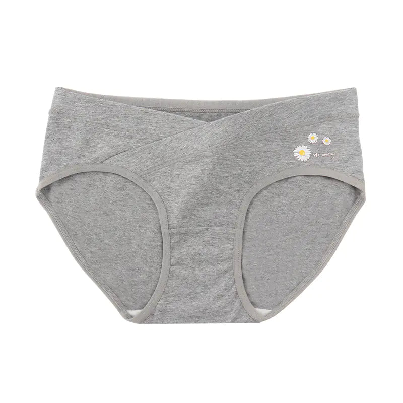 Women's Floral Embroidered Maternity Panties for Comfort