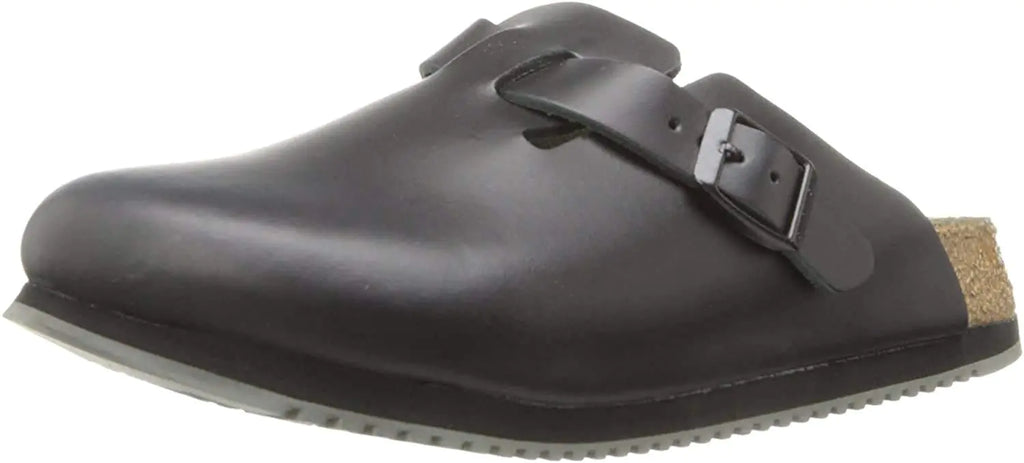 Birkenstock Unisex Professional Boston Super Grip Leather Slip Resistant Work ShoeBlack38 M EU