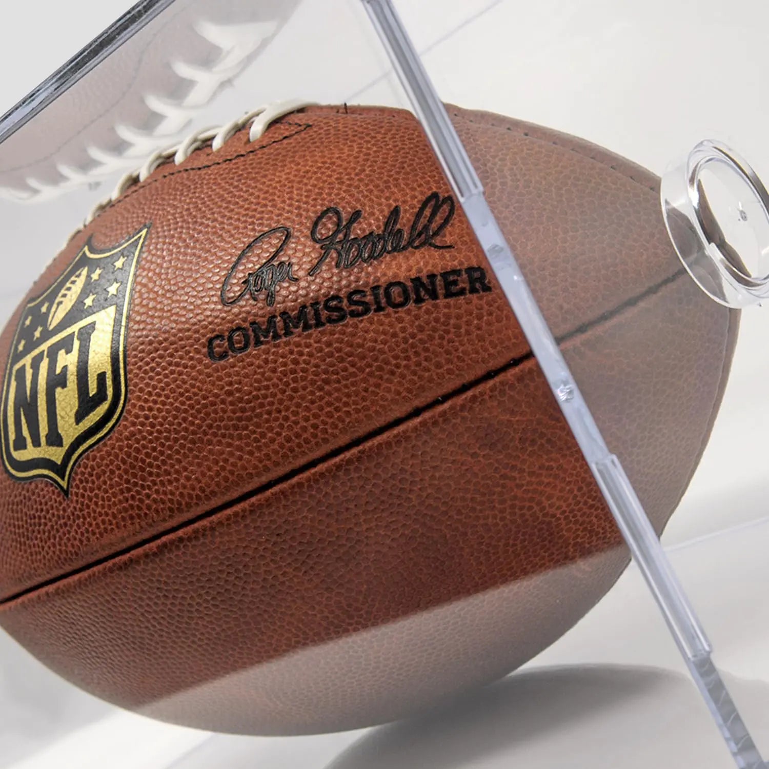 BallQube Football Display Case Autographed Football Case for Display Football Cube Display Memorabilia Football Display Case Square Clear Sports Storage Football Display Case Holder