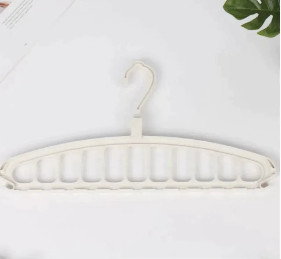 Foldable 9-Hole Clothes Rack